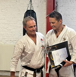 New black belt Ian Rogers